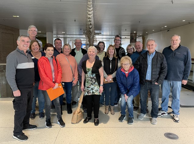 Members at exhibition